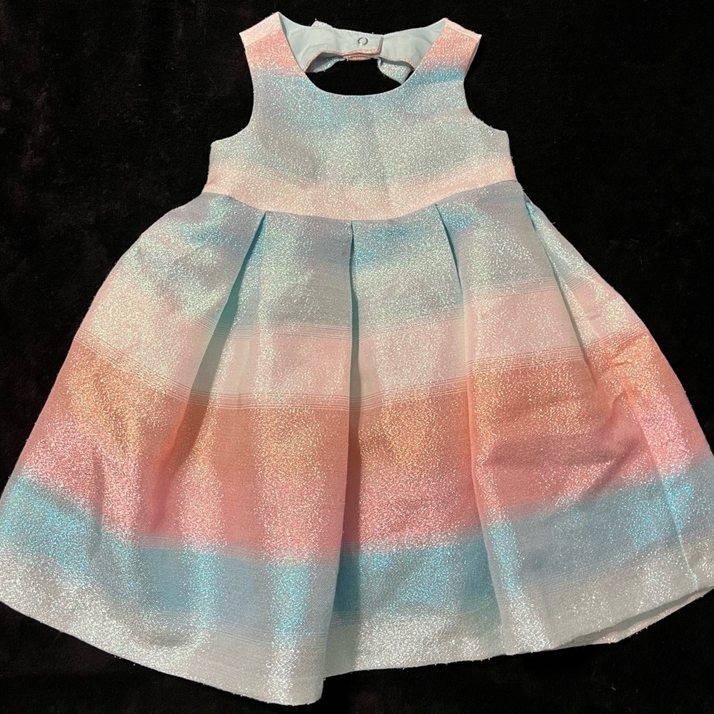 Baby Girl 3T Cynthia Rowley Shimmering Pastel Dress with Bow